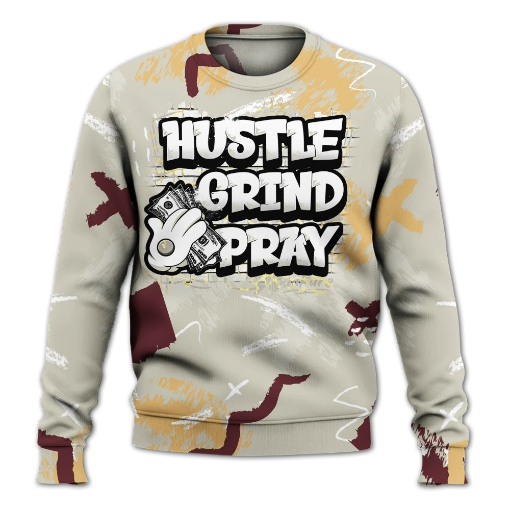 Sweatshirt To Match Legacy 312 Year Of The Snake - Hustle Grind Pray Retro All Over Print