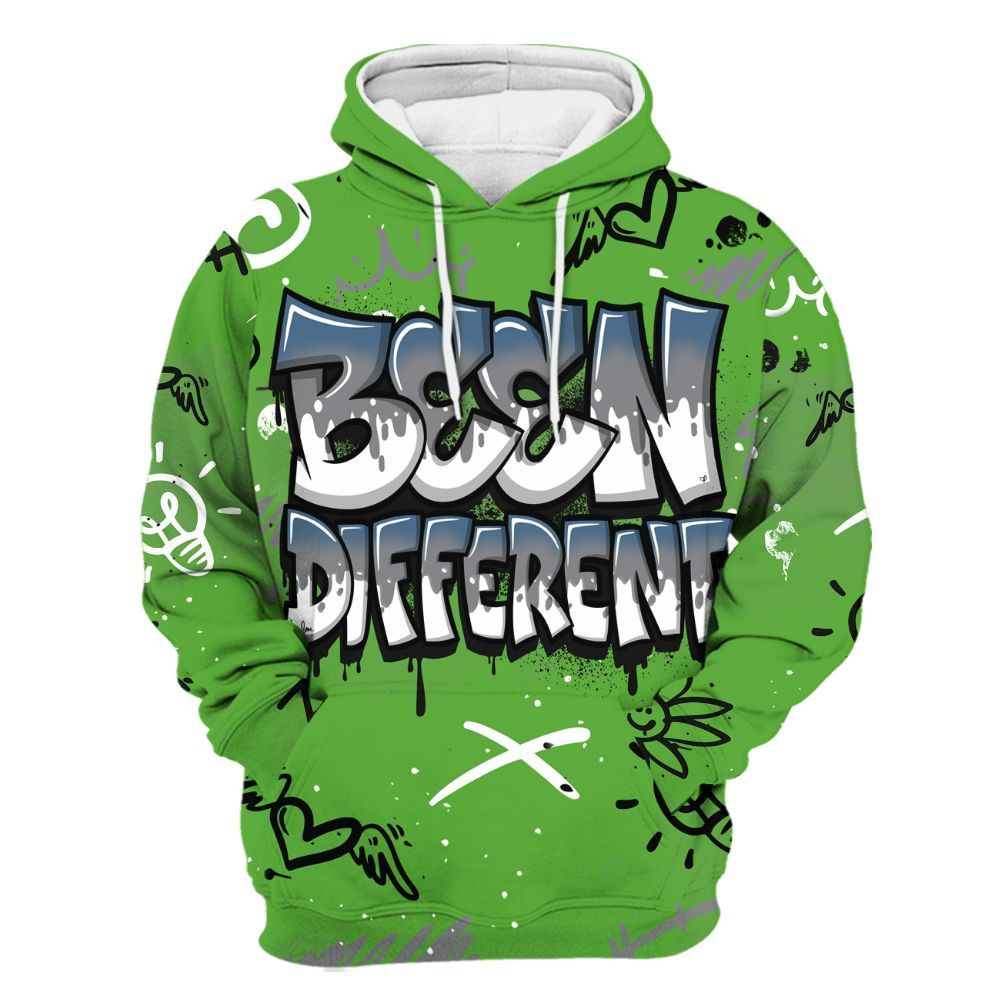 Hoodie To Match Retro Green Bean 5s - Drip Been Di2ferent All Over Print