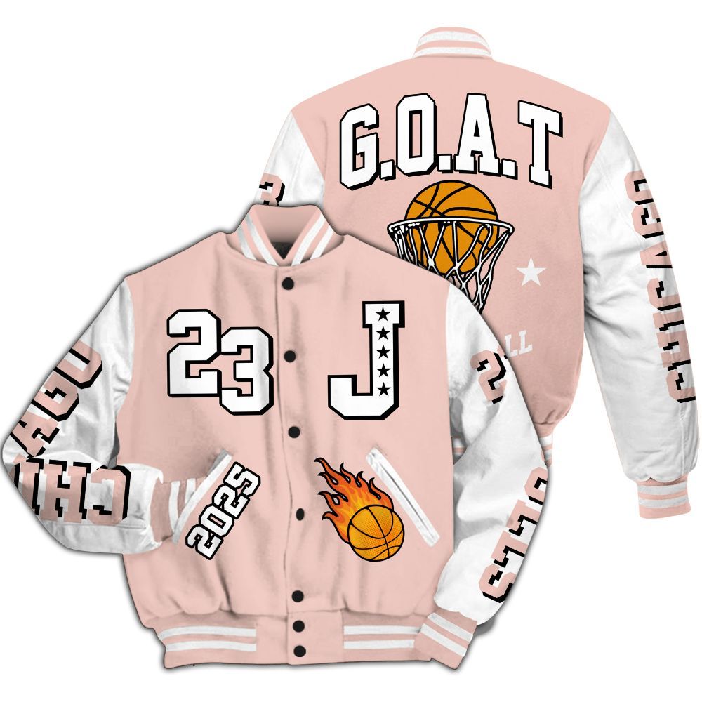Varsity Jacket To Match Low Legend Pink 11s - Chicago 23 Basketball All Over Print