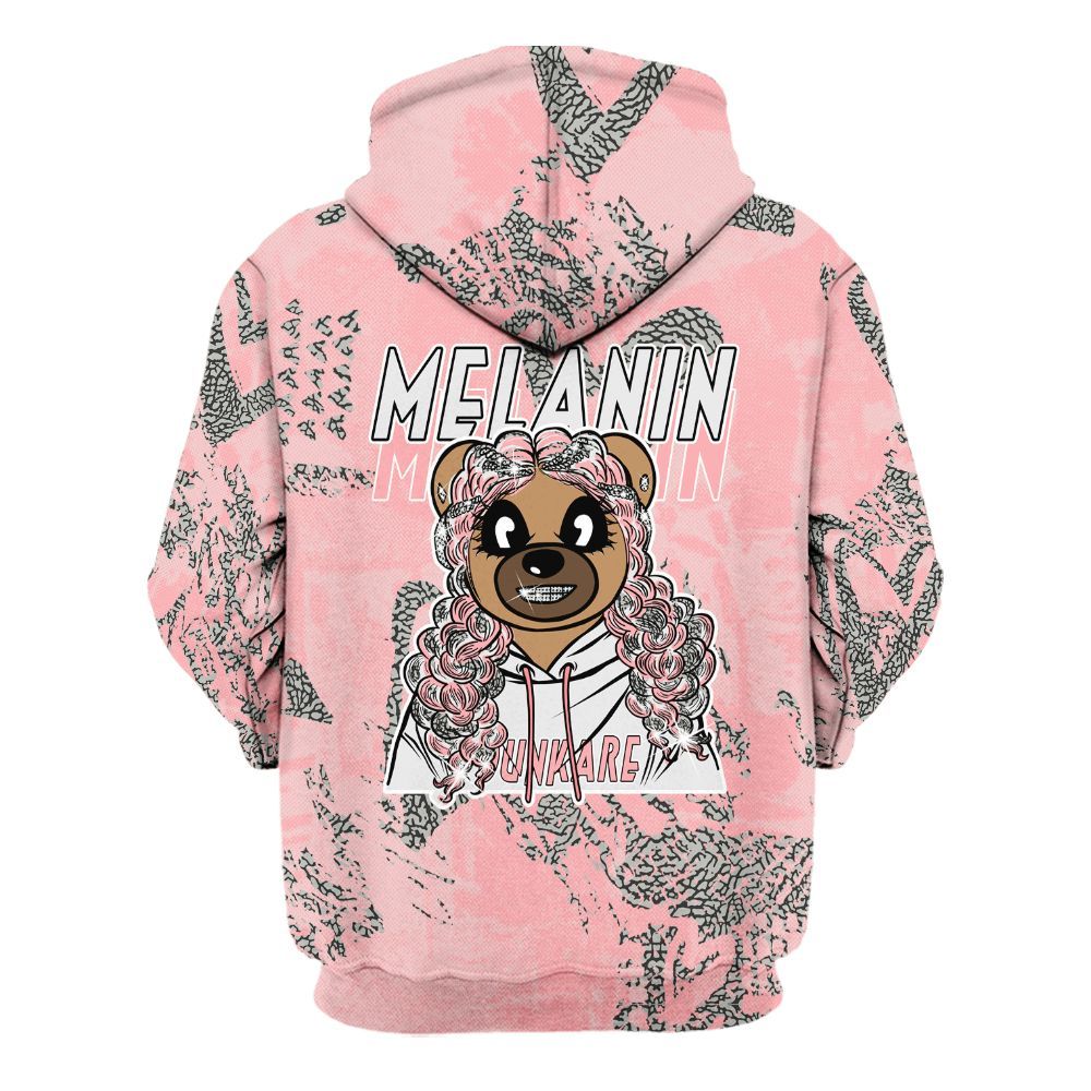 Hoodie To Match Retro Wings 3s - Pigments Bear Heart Grunge All Over Print