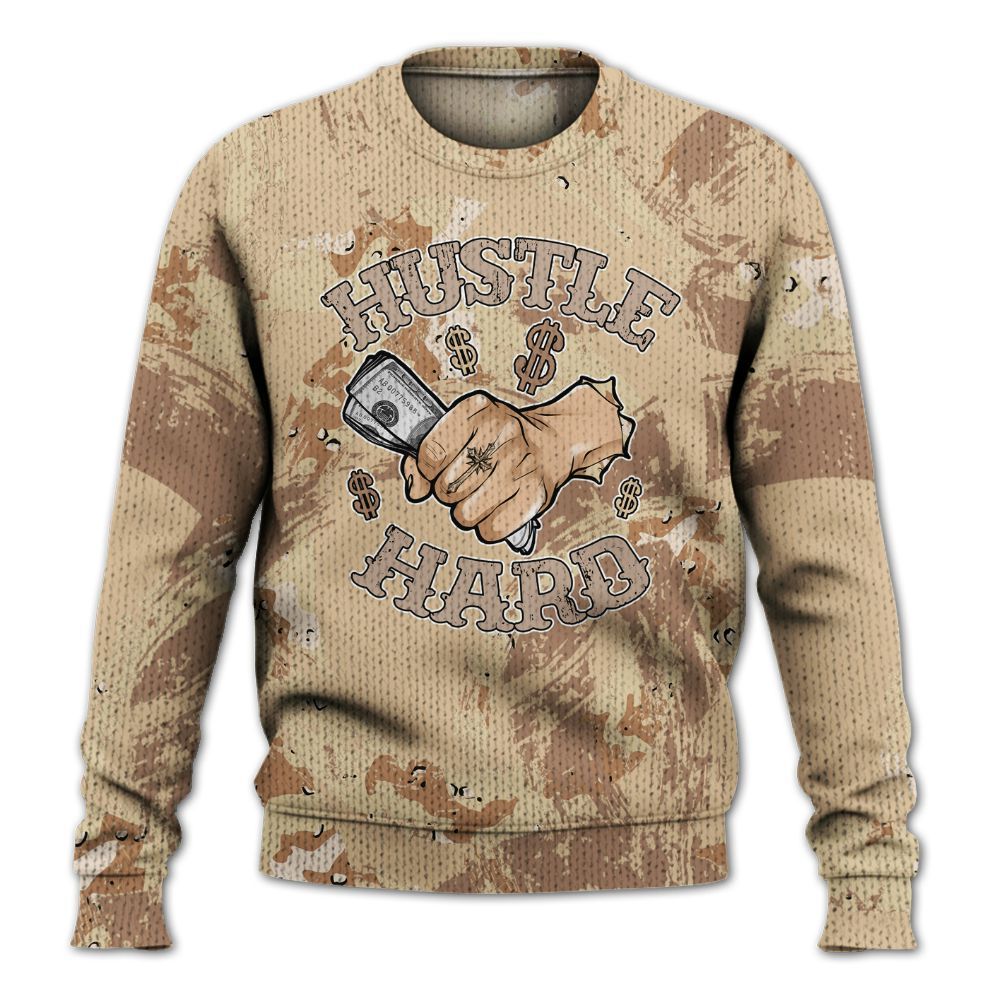 Knitted Sweater To Match Desert Camo 3s - Hustles Hard! Splash