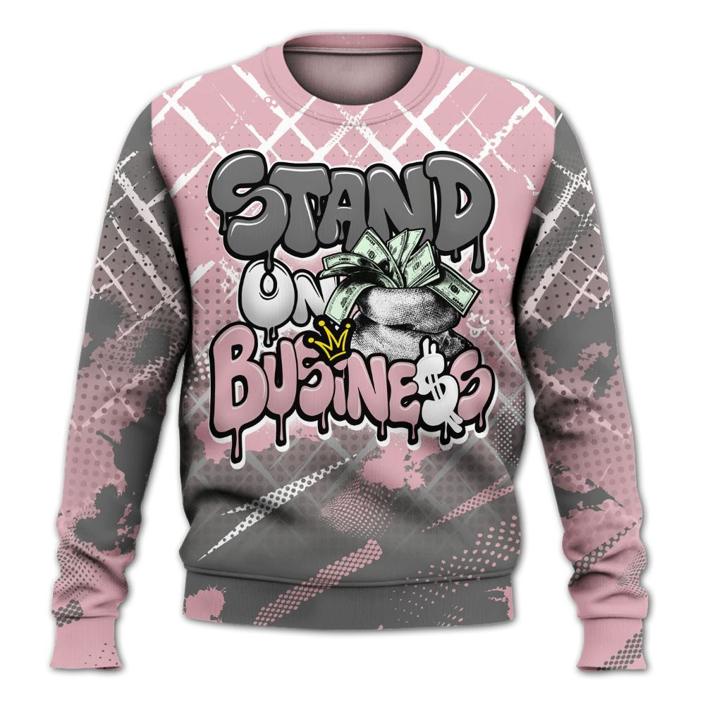 Sweatshirt To Match Air Max DN Pink Foam - Halftone Stand Business Dripping All Over Print