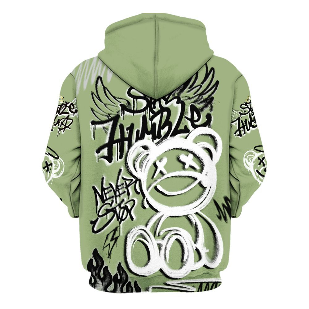Hoodie To Match Oil Green 4s - Humble Drip Streetwear Graffity All Over Print