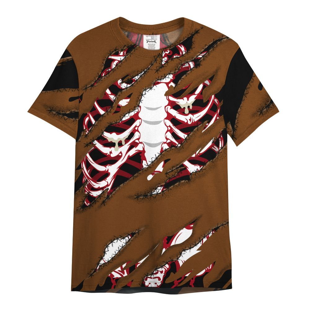 Shirt To Match Archaeo Brown 5s - GOT 'EM Skeleton Scratch All Over Print