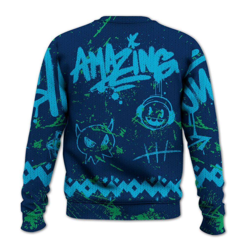 Knitted Sweater To Match Dunk Low GS Electric Algae - Friday Sneaker Crayon