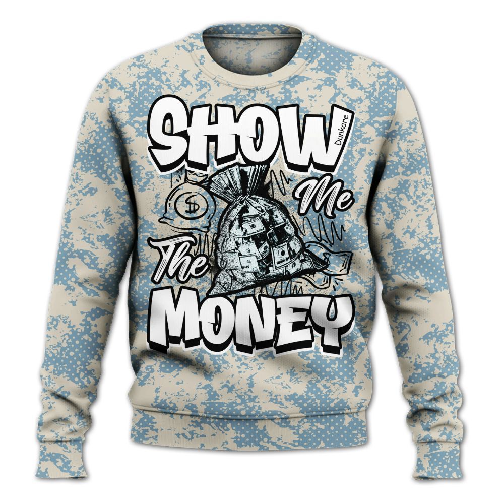 Sweatshirt To Match Retro SoleFly 13s - Show Me The Money Retro All Over Print