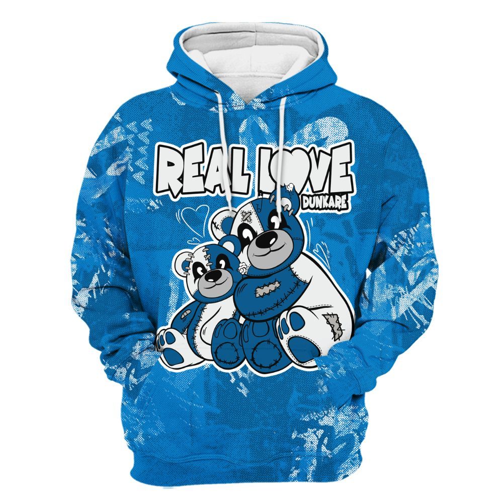 Hoodie To Match Industrial Blue 4s - Sincere Fondness Bear All Over Print