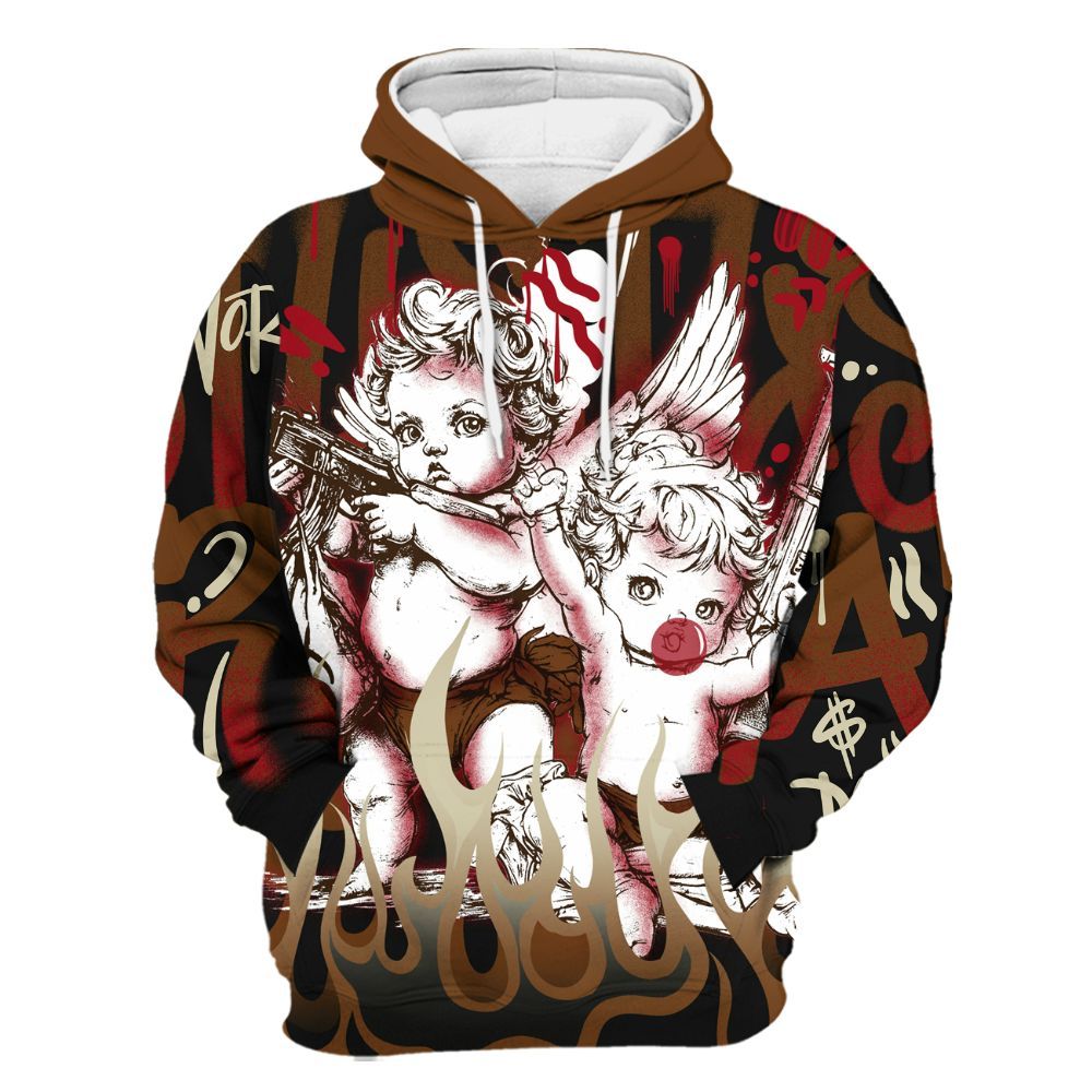 Hoodie To Match Archaeo Brown 5s - Angel Hustle Hard All Over Print