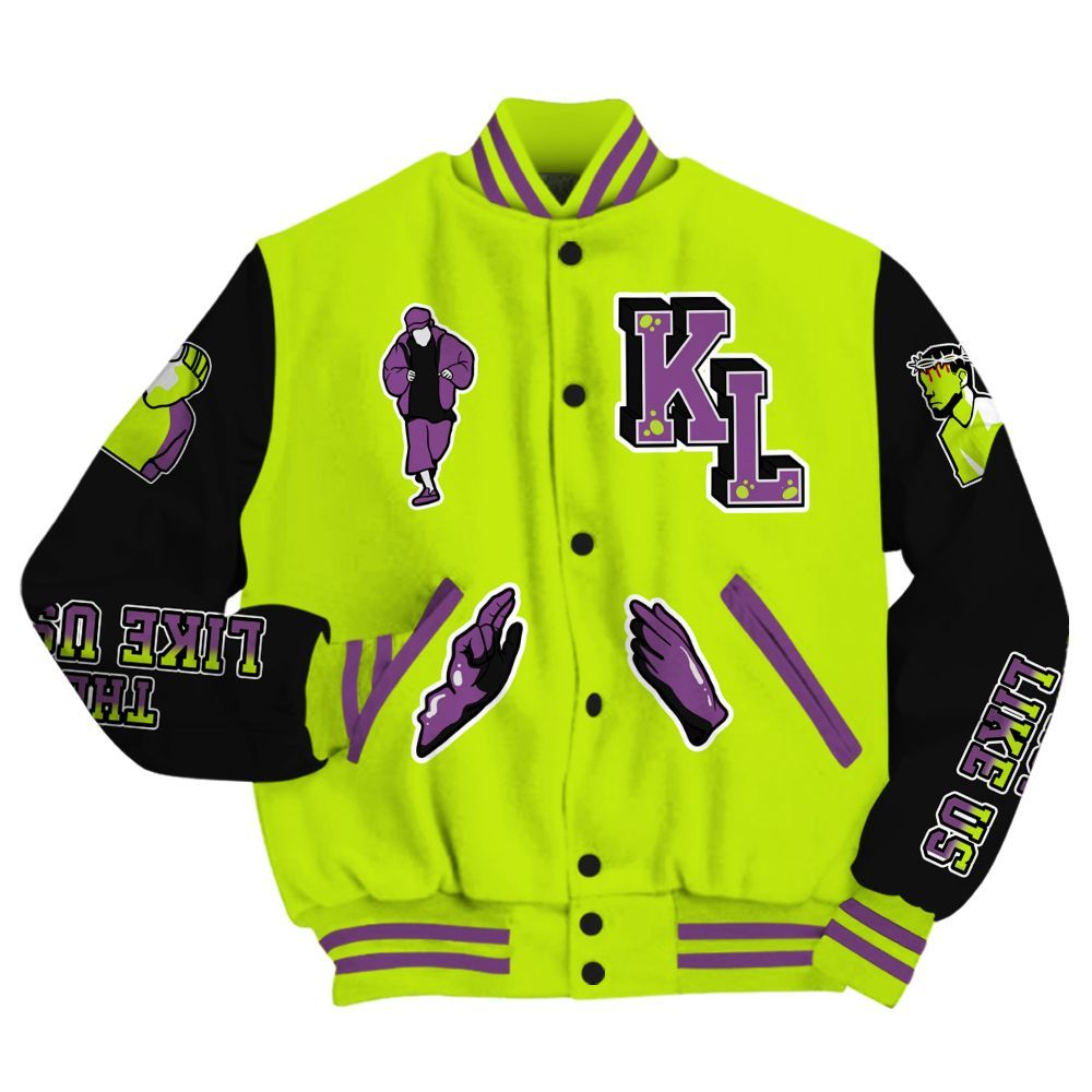 Varsity Jacket To Match GS Black Barely Volt 11s - Dislike Us Graphic All Over Print
