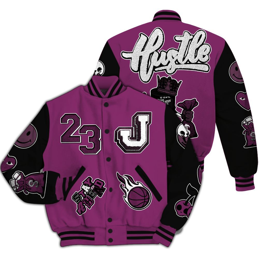 Varsity Jacket To Match Air Max Sunder Gore Tex Bold Berry - Hustles Money Number 23 All Over Print