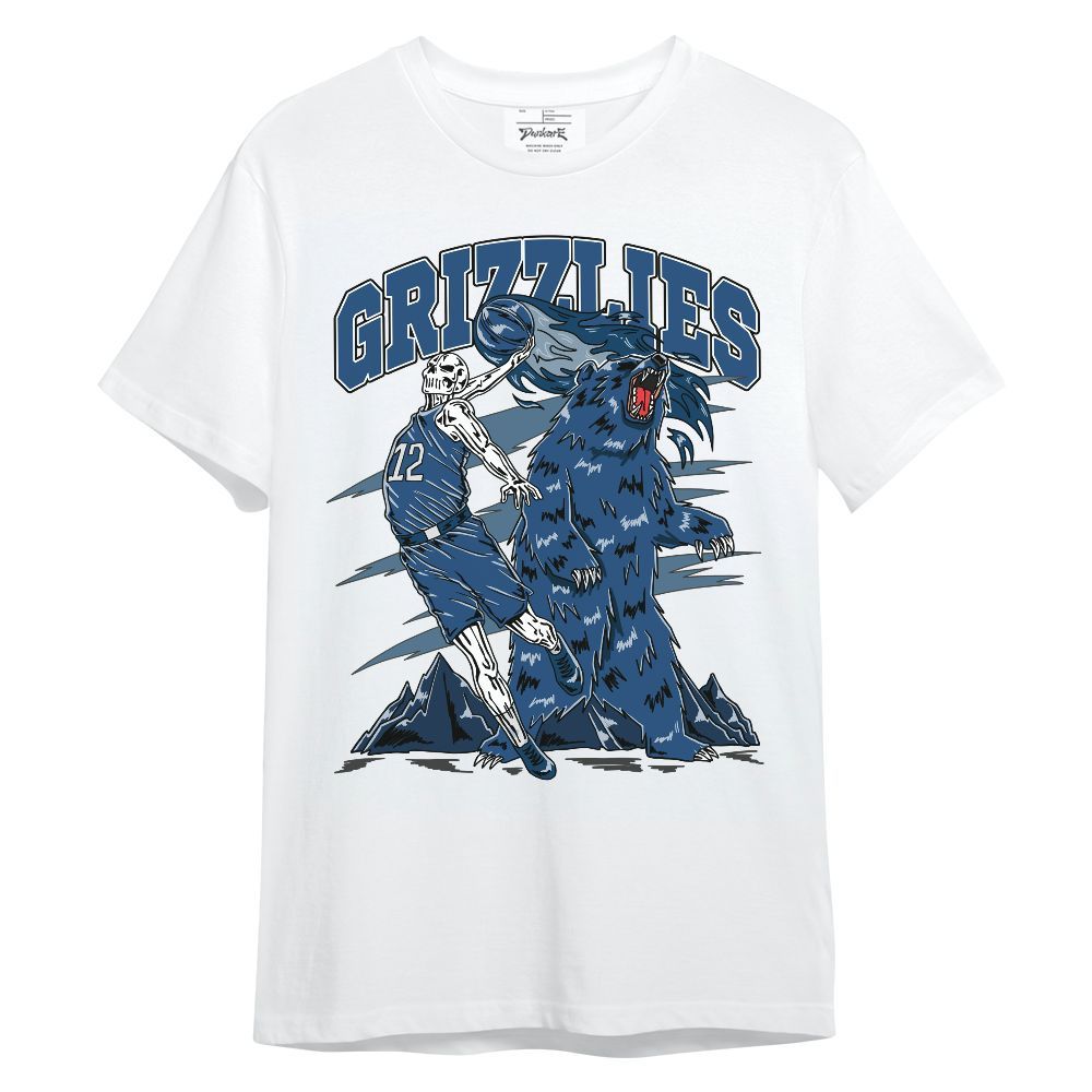 Shirt To Match High OG Midnight Navy 1s - Grizzly Bear Skeleton Unisex Shirt