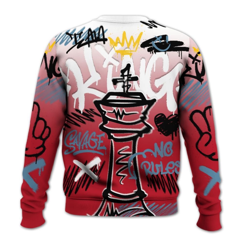 Sweatshirt To Match Retro Raging Bull 5s - Street King Chess Streetwear All Over Print
