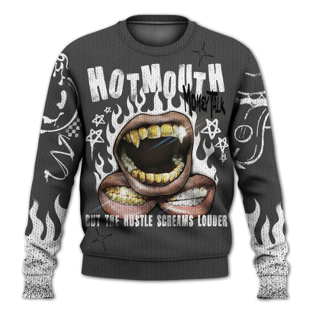 Knitted Sweater To Match Fear 4s - Mouth Burning Street Style