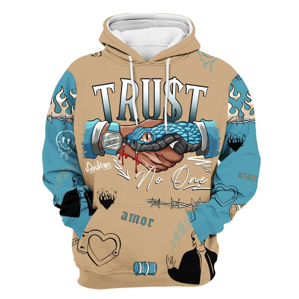 Hoodie To Match H-Town 11s - Snake Trust No One All Over Print