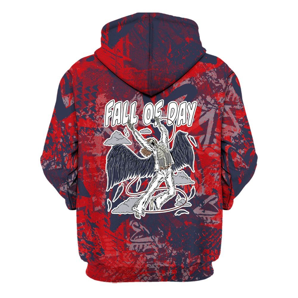 Hoodie To Match Low OG Howard Bison 1s - Fall Of Days Skeleton Heart All Over Print