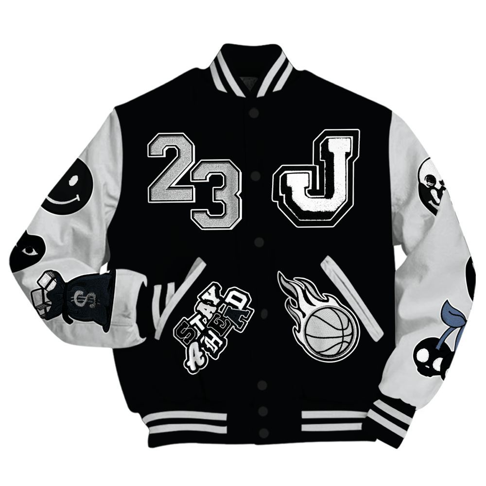 Varsity Jacket To Match Mid Space Jam 1s - Hustles Money Number 23 All Over Print