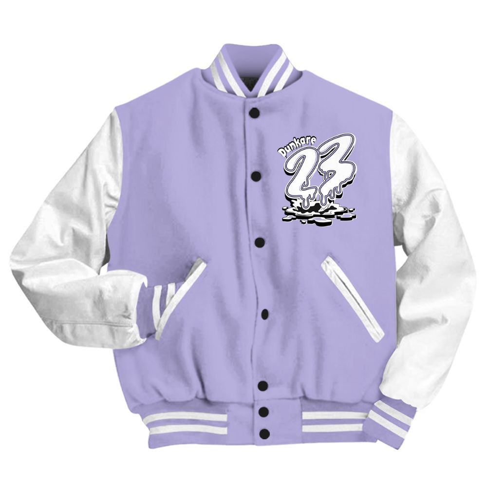 Varsity Jacket To Match Low Pure Violet 11s - Custom Name 23 Drip All Over Print