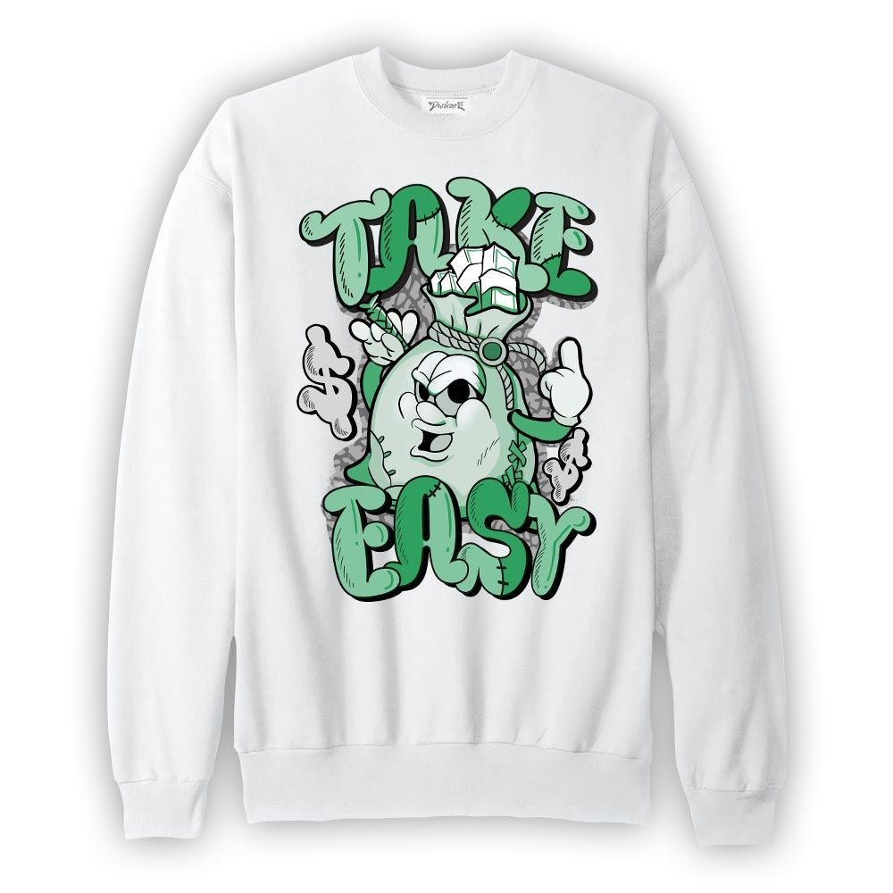 Sweatshirt To match Sweatshirt Take Easy, 3 Green Glow Sweatshirt To Match Sneaker 2404 PAT