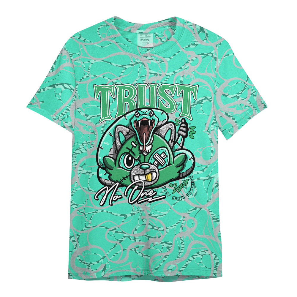 Shirt To Match Black Green Glow 3s - Trust No Raccoon Bubble Graphics Shirt Unisex