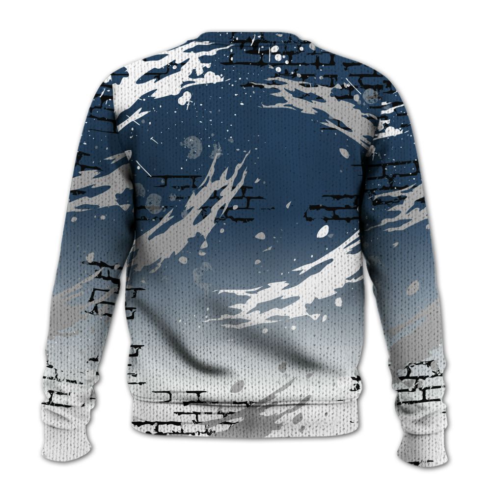 Sweater To Match Retro French Blue 2025 12s - Values Of Loyalty Drip Graphic