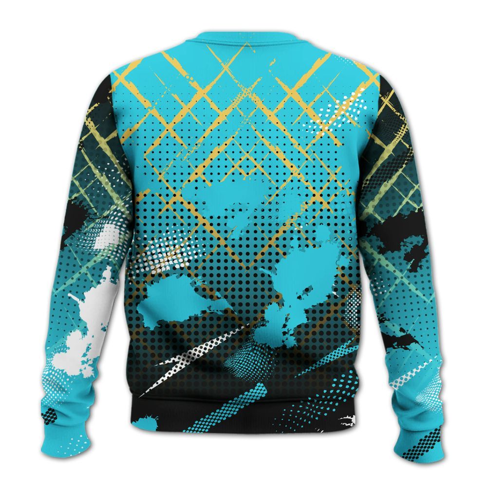 Sweatshirt To Match Retro Gamma Blue 11s - Halftone Stand Business Dripping All Over Print