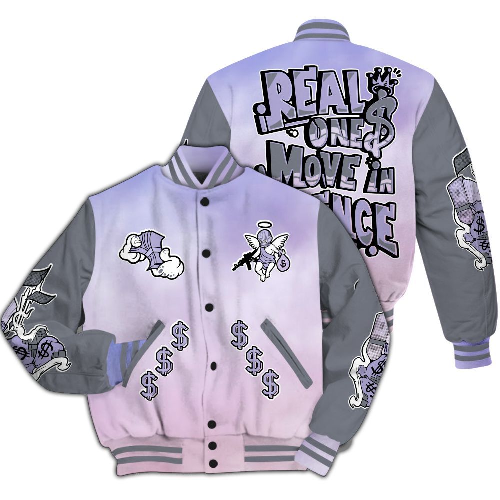 Varsity Jacket To Match Zen Master 4s - Ones Move In Silence Graphic All Over Print