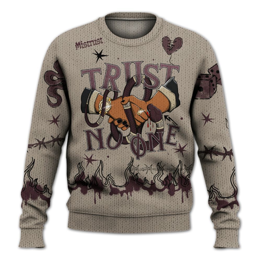 Knitted Sweater To Match AMM Retro Phantom 4s - Trust No One Snake-Bite Doodle Crayon