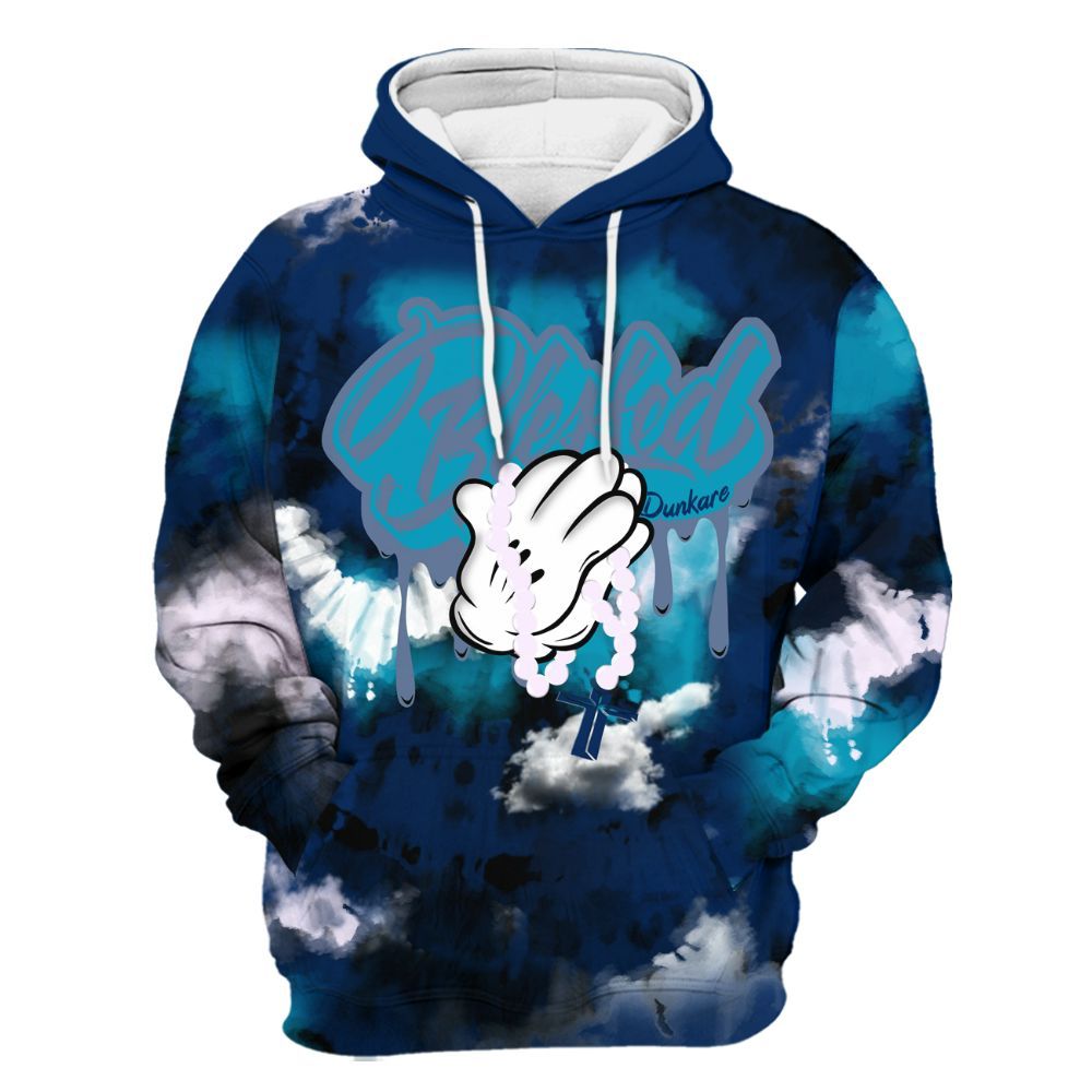 Hoodie To Match Kobe 5 X-Ray - God Blessed Tie Dye All Over Print