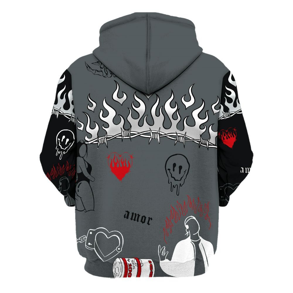 Hoodie To Match Black RM Nigel Sylvester 4s - Snake Trust No One All Over Print