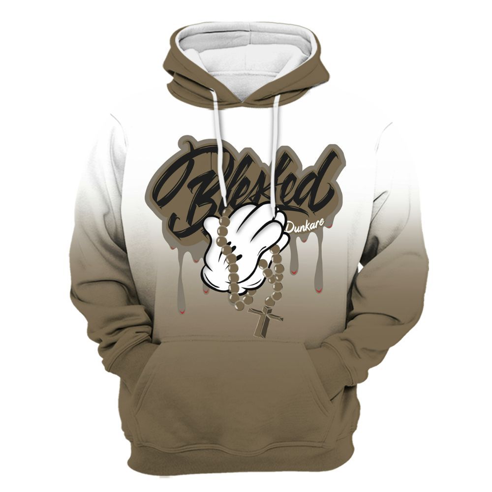 Hoodie To Match Olive 9s - God Blessed Drip All Over Print