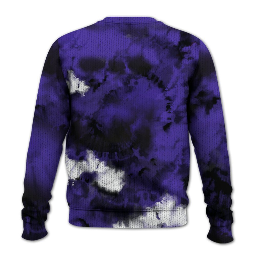 Knitted Sweater To Match Field Purple 12s - God Blessed Tie Dye