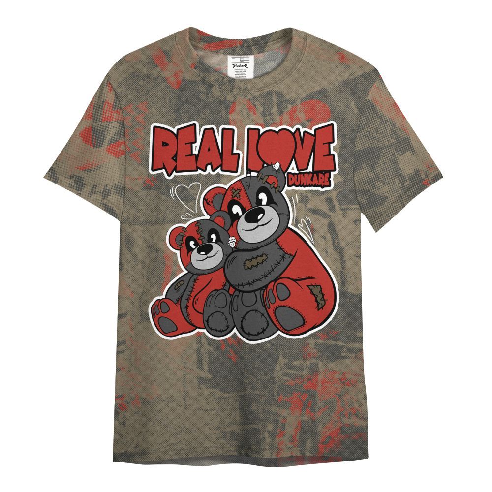 Shirt To Match Olive 9s - Sincere Fondness Bear All Over Print