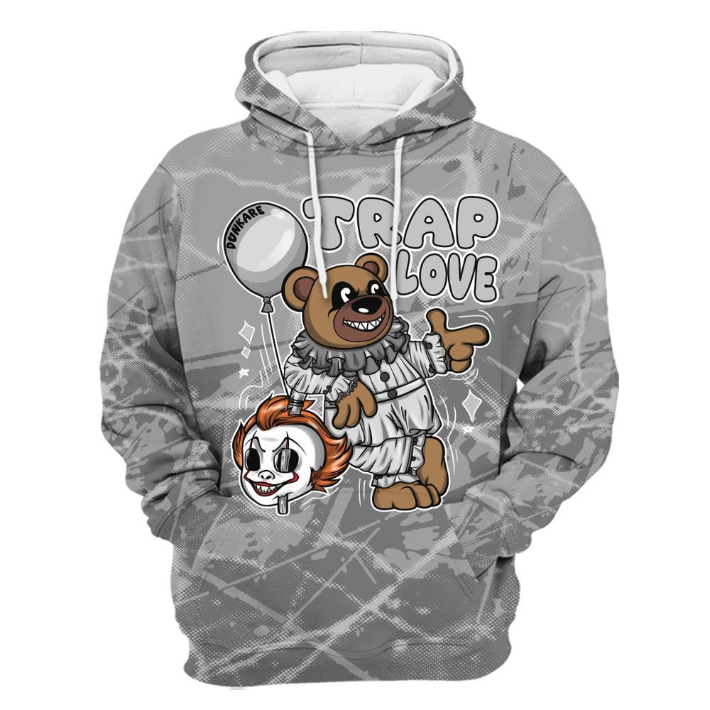 Hoodie To Match Black Wolf Grey 12s - Trap Loves Bear Profound All Over Print