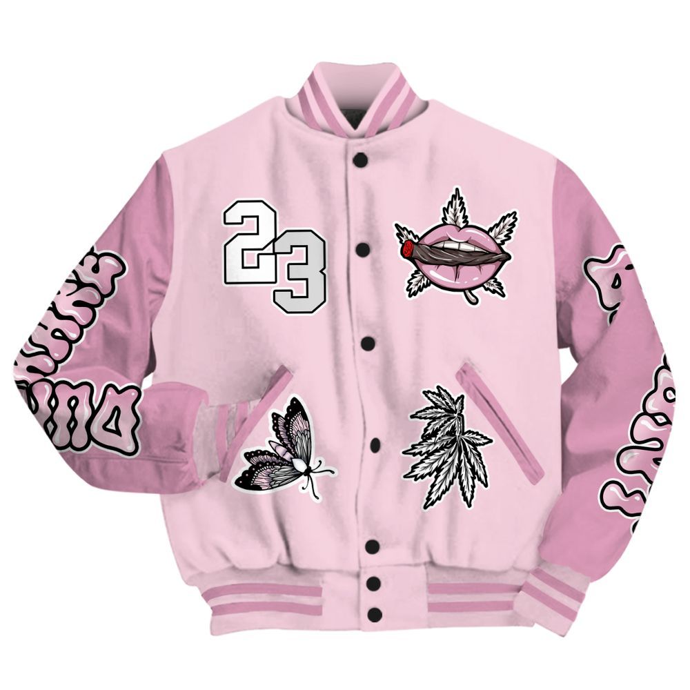 Varsity Jacket To Match Orchid 4s - Bluntz Unique All Over Print