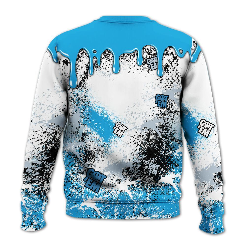 Sweatshirt To Match University Blue Low 2026 11s - Dripping 23 Drip All Over Print