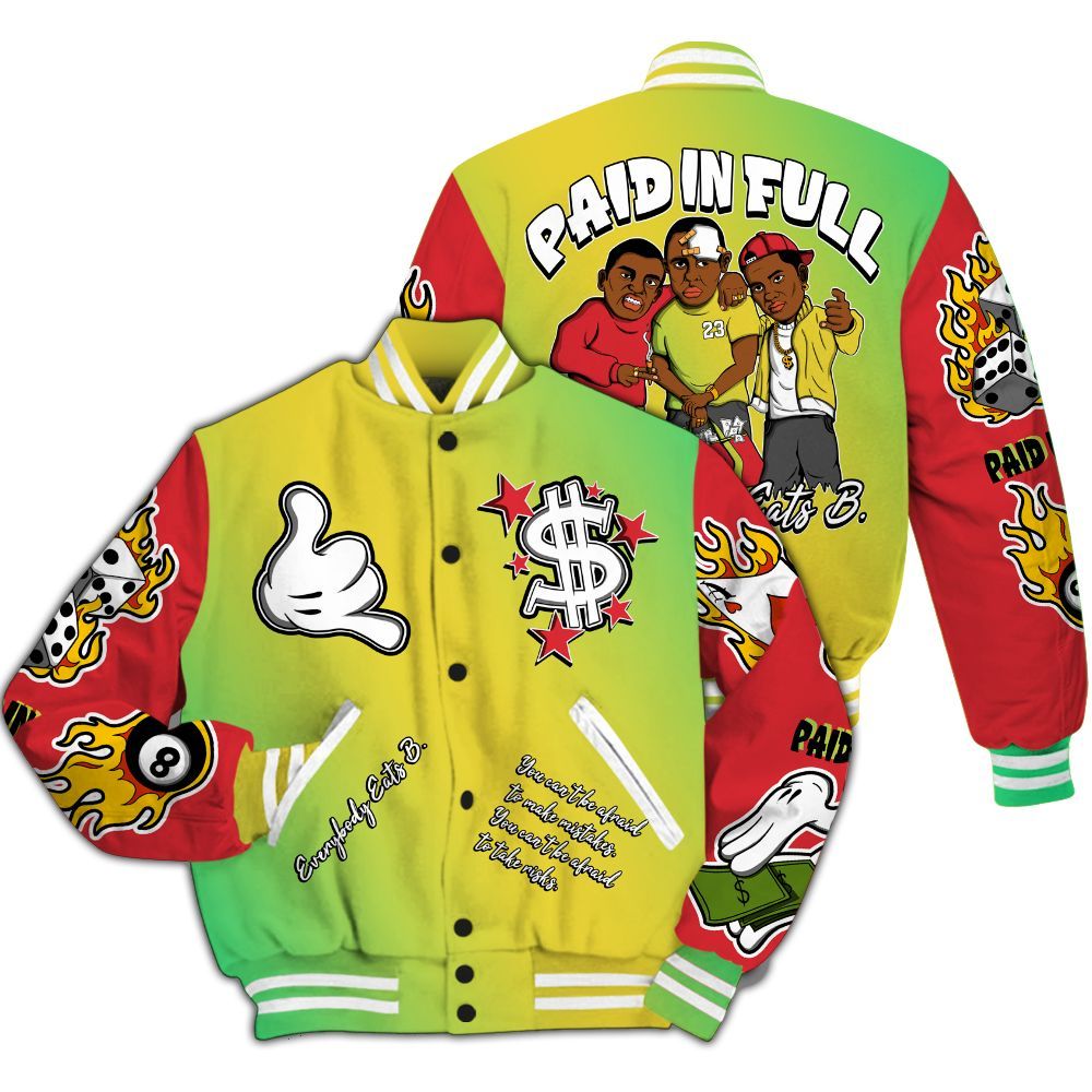 Varsity Jacket To Match Ja 3 Jurassic Park Explorer - Everybody Paid In Full Graphic All Over Print