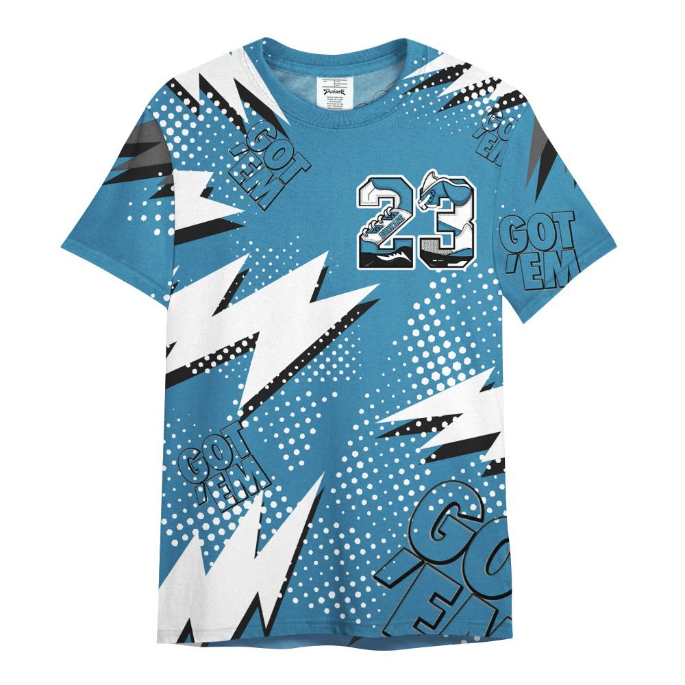 Shirt To Match High OG UNC Reimagined 1s - Custom Name Number 23 5s All Over Print