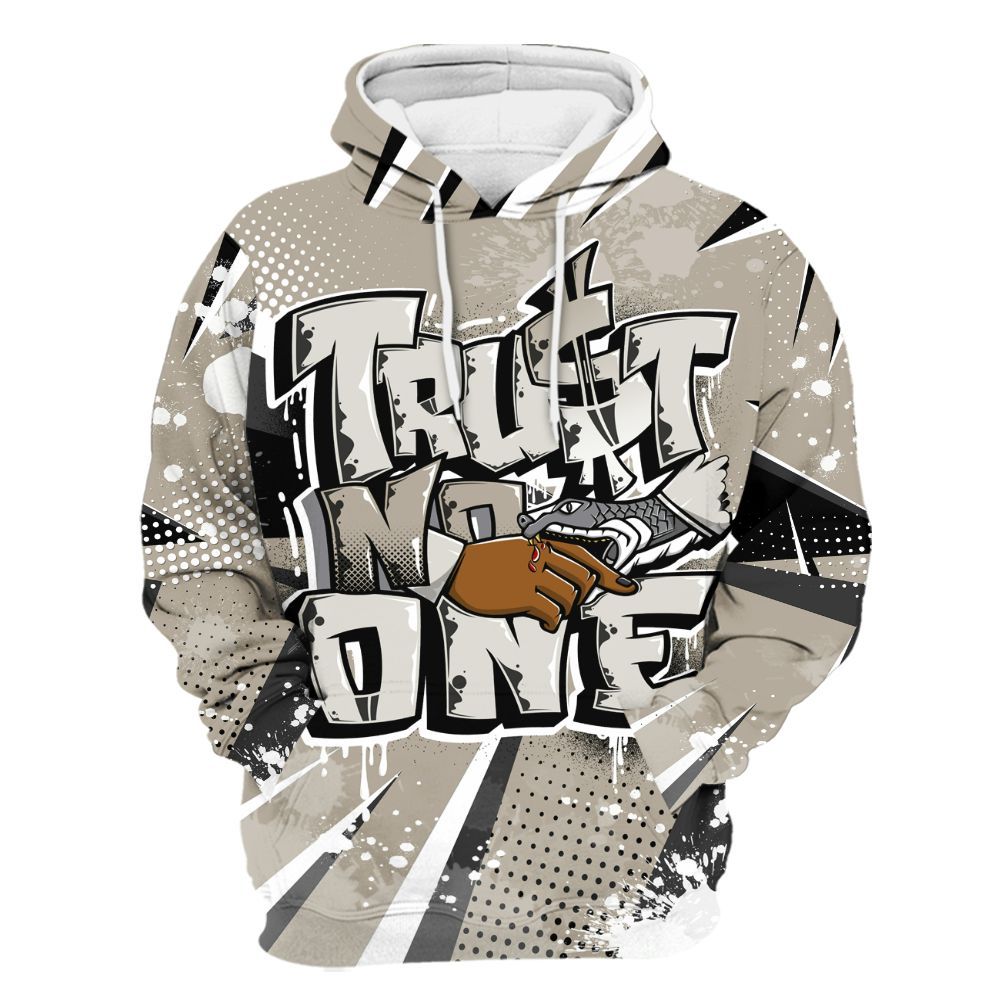 Hoodie To Match RM Light Bone 4s - Poly Trust No One Dripping All Over Print