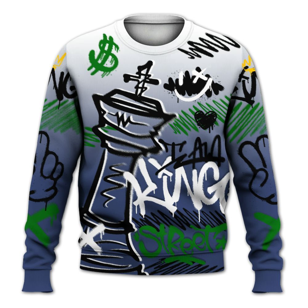 Sweatshirt To Match Midnight Navy 13s - Street King Chess Streetwear All Over Print