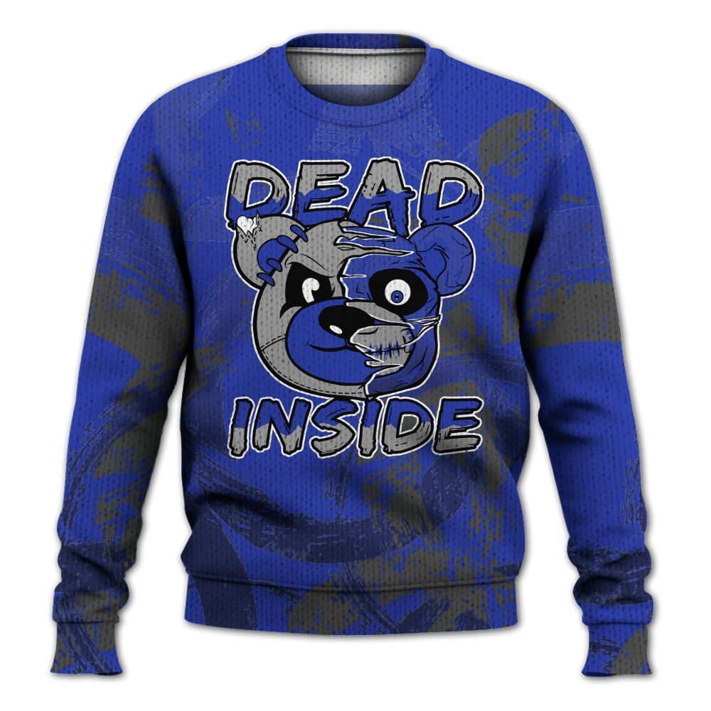 Knitted Sweater To Match Air Max Plus Black Racer Blue - Lifeless Bear Circle Slpash