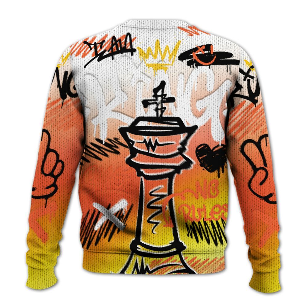 Knitted Sweater To Match Dunk High Candy Corn - Street King Chess Streetwear