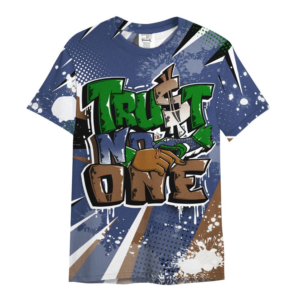 Shirt To Match Midnight Navy 13s - Poly Trust No One Dripping All Over Print