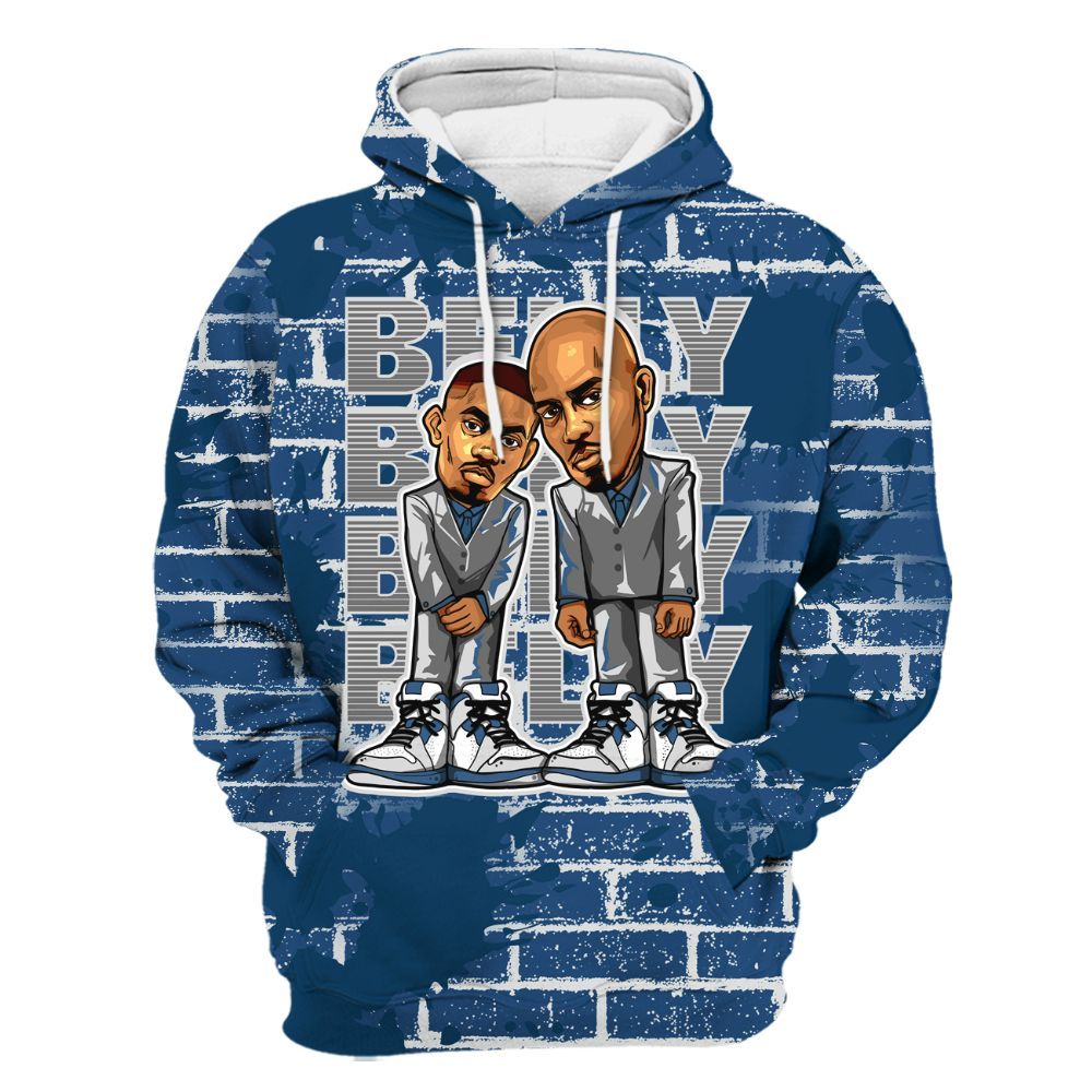 Hoodie To Match High OG Midnight Navy 1s - Belly Sneakers Graphic Halloween All Over Print