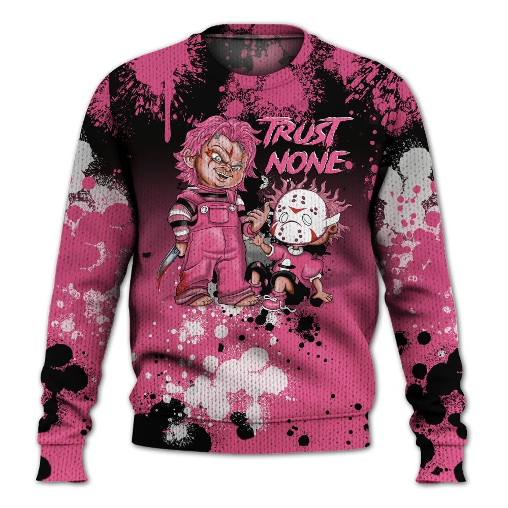 Knitted Sweater To Match Air Max SNDR Hyper Pink - Trust No One Scary