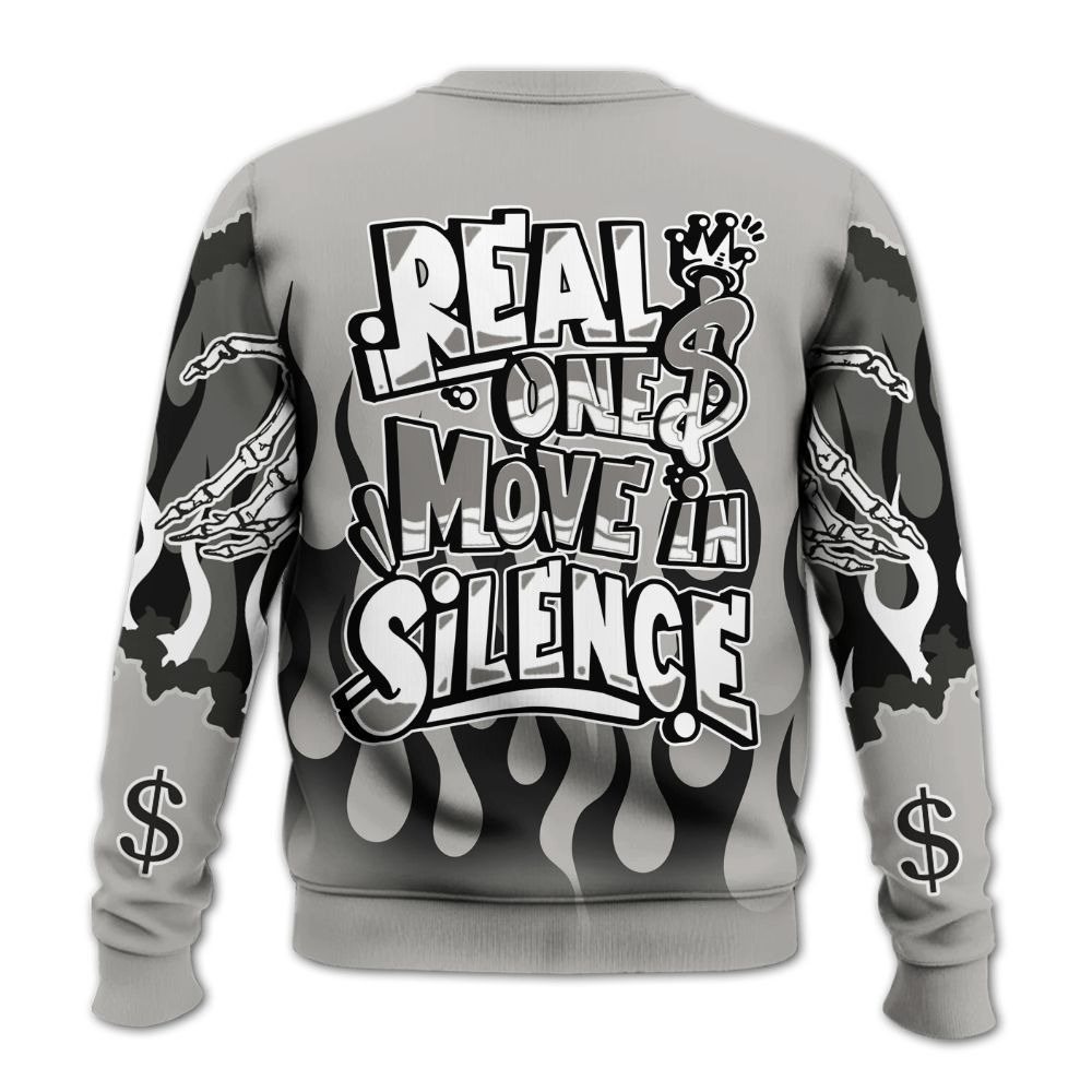 Sweatshirt To Match Low OG Phantom 1s - Ones Move In Silence Graphic Trapped All Over Print