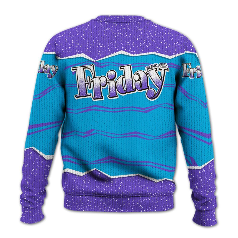 Sweater To Match Retro Aqua 8s - Friday Movie 90s Graphic