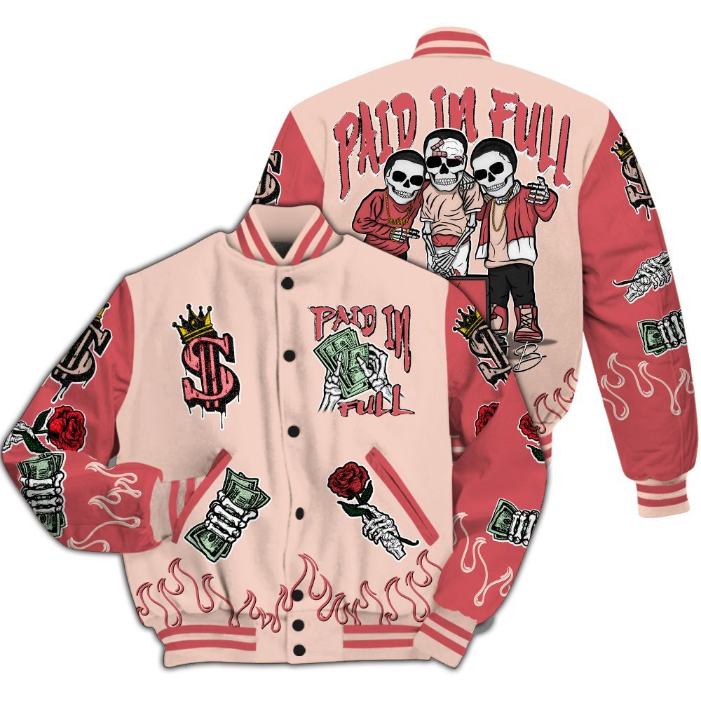Varsity Jacket To Match Washed Coral 2s Varsity Jacket, Everybody Paid In All Over Print