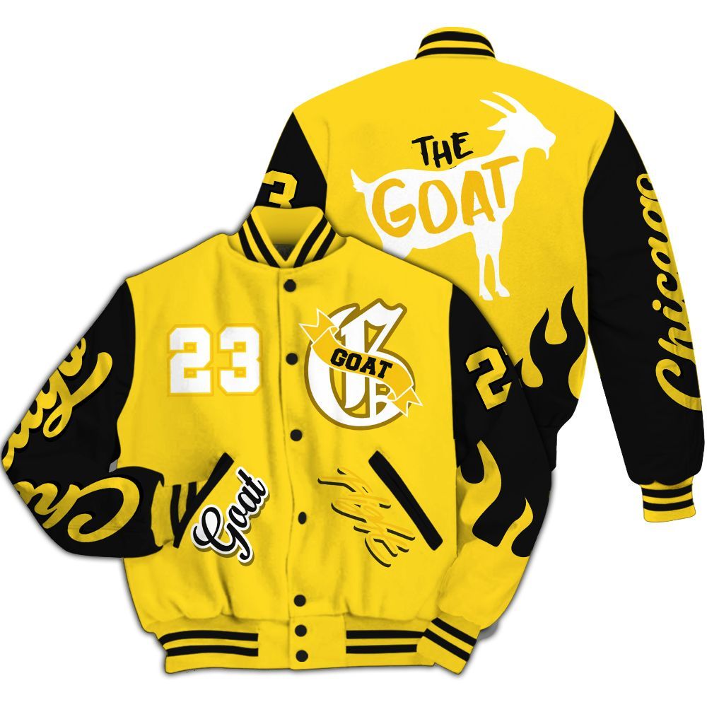 Varsity Jacket To Match Retro Thunder 4s - The G.O.A.T Flight Streetwear All Over Print