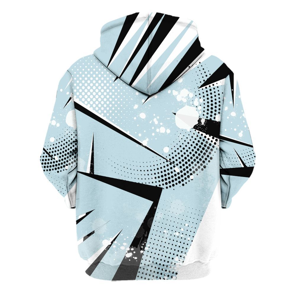 Hoodie To Match Mid Ice Blue 1s - Poly Trust No One Dripping All Over Print