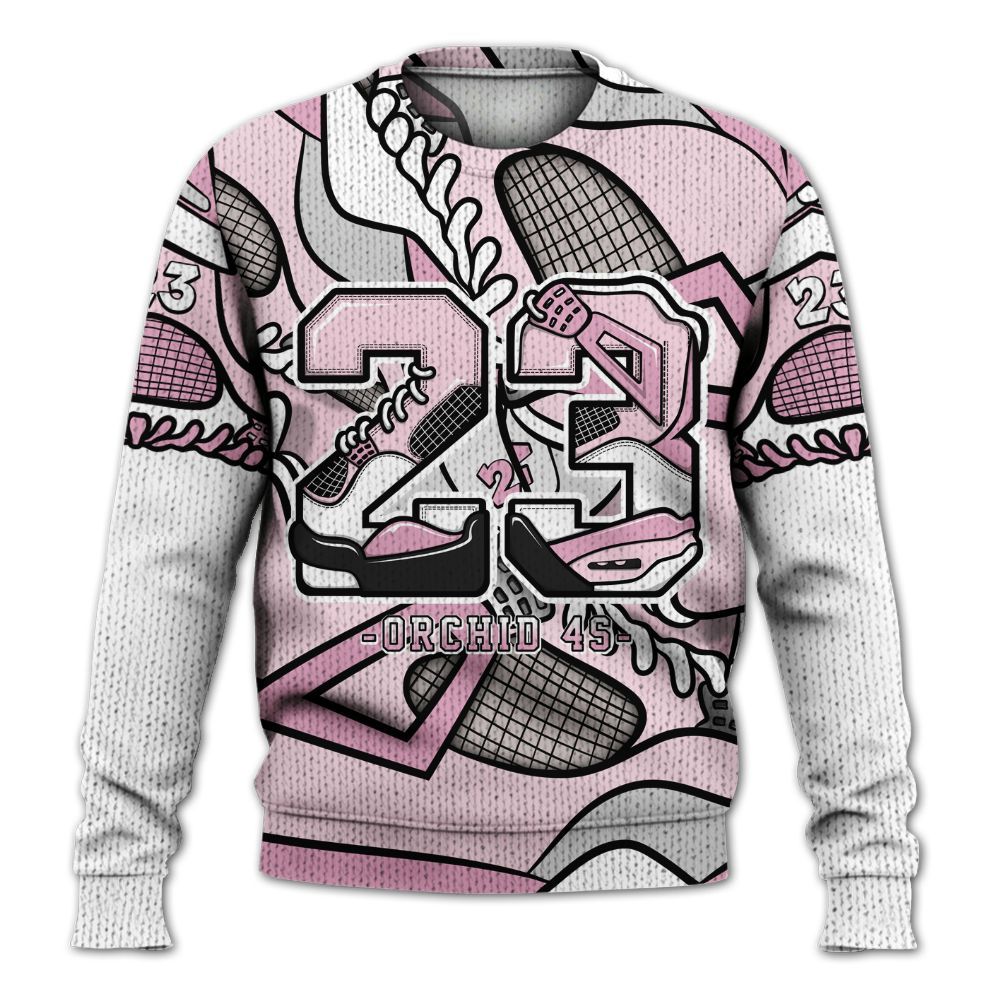 Sweater To Match Orchid 4s - Number 23 Style 4s Graphic